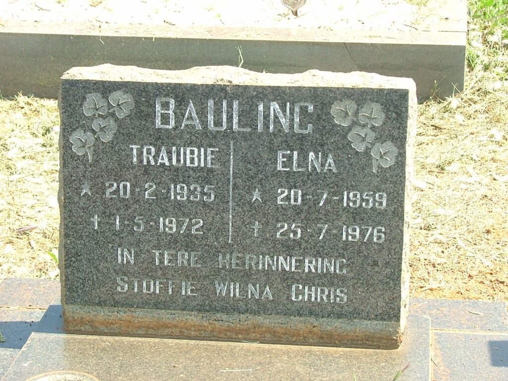 BAULING Traubie 1935-1972 &amp; Elna 1959-1976