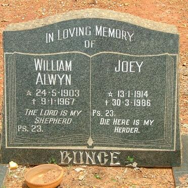 BUNCE William Alwyn &amp; Joey 1914-1986