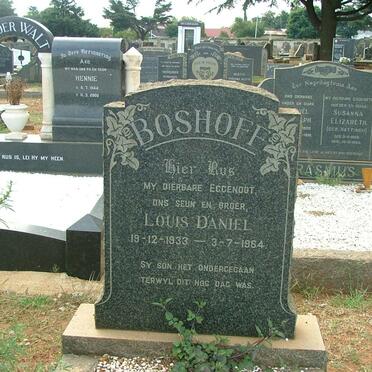 BOSHOFF Louis Daniel 1933-1964