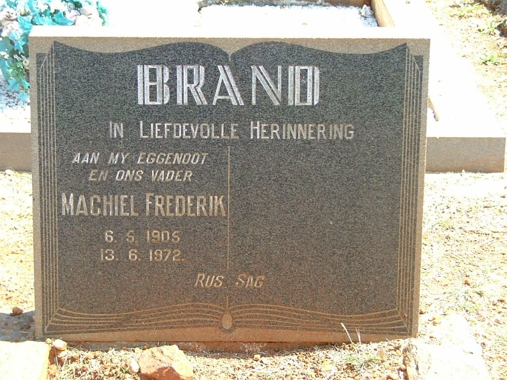 BRAND Machiel Frederik 1905-1972