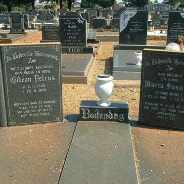 BUITENDAG Gideon Petrus 1906-1974 &amp; Maria Susanna KRIEL 1910-1989