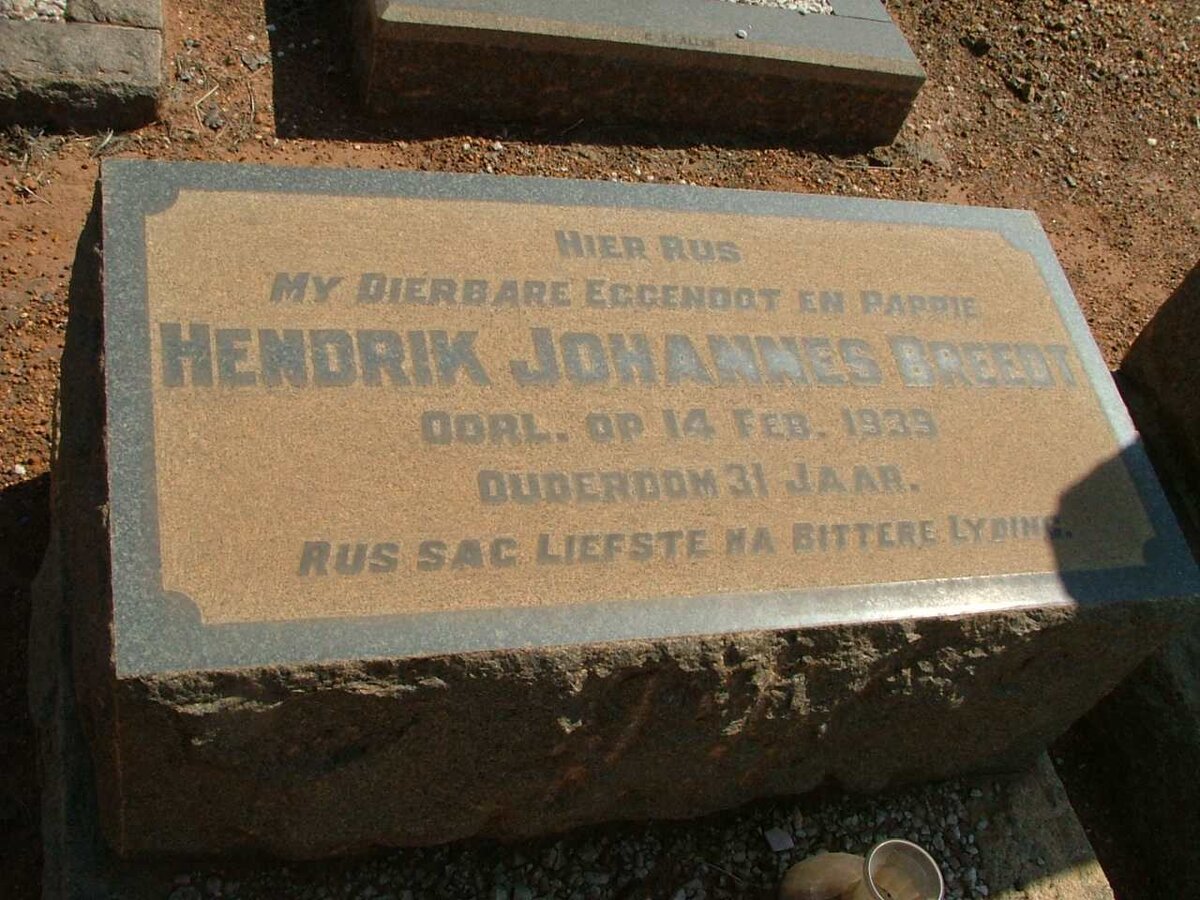 BREEDT Hendrik Johannes -1939