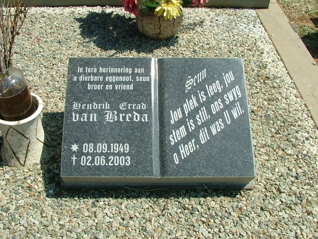 BREDA Hendrik Errad, van 1949-2003