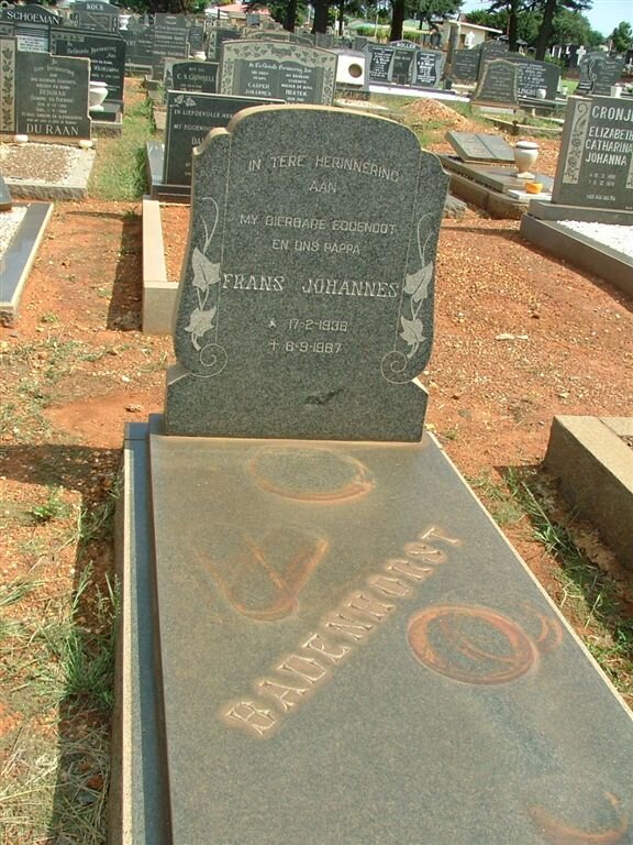 BADENHORST Frans Johannes 1938-1967