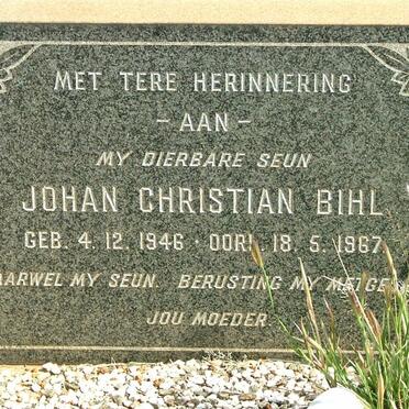 BIHL Johan Christiaan 1946-1967