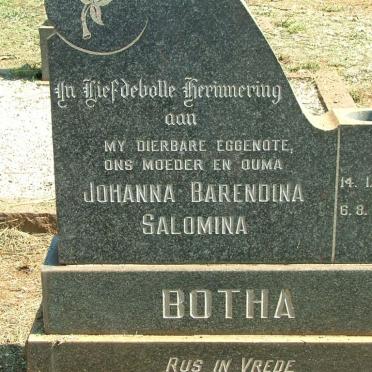 BOTHA Johanna Barendina Salomina 1916-1970