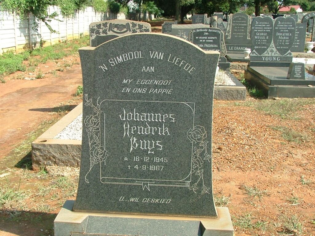 BUYS Johannes Hendrik 1945-1967