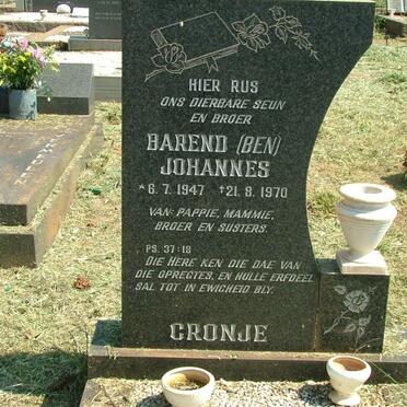 CRONJE Barend Johannes 1947-1970