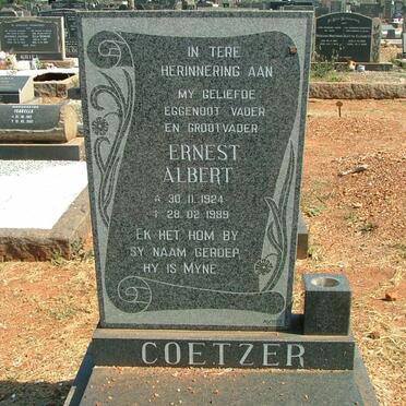 COETZER Ernest Albert 1924-1989