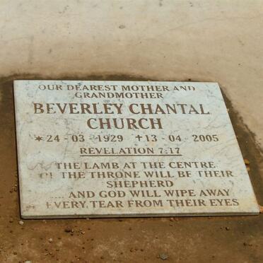 CHURCH Beverley Chantal 1929-2005