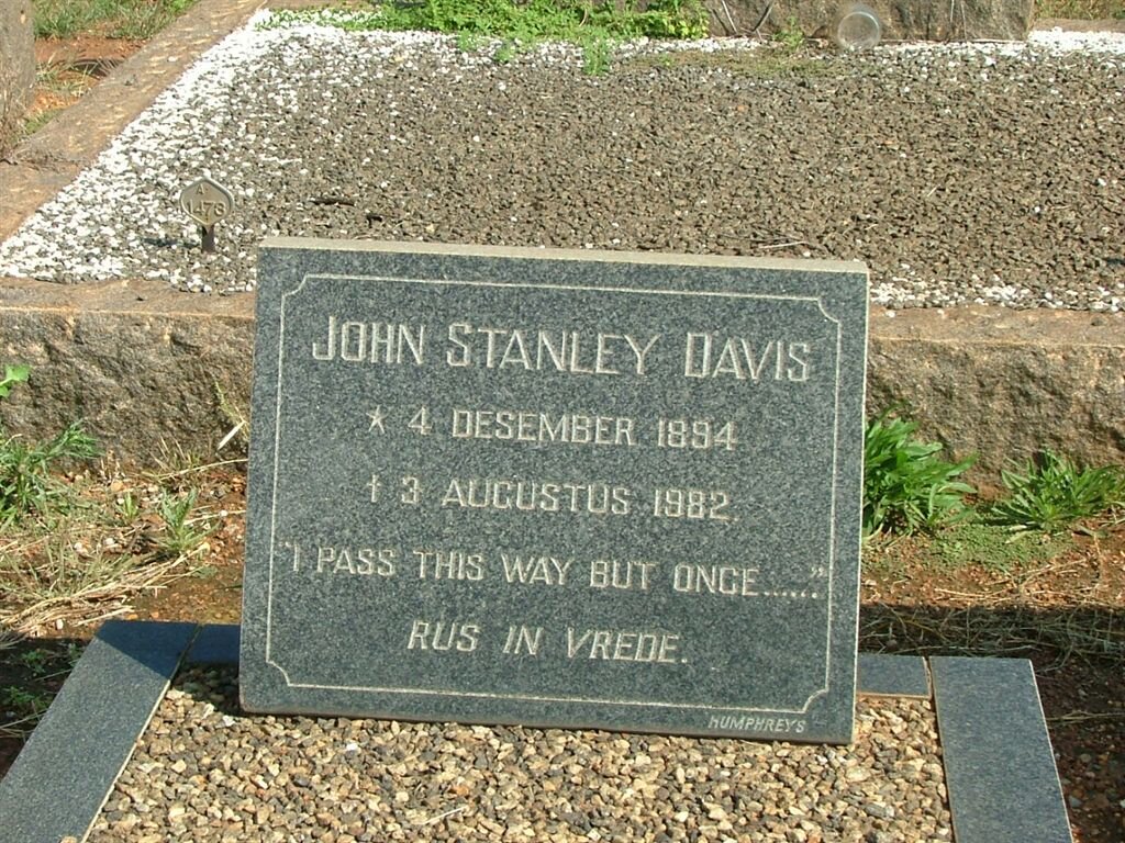 DAVIS John Stanley 1894-1982