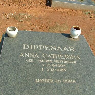 DIPPENAAR Anna Catharina nee VAN DER WESTHUIZEN 1894-1988