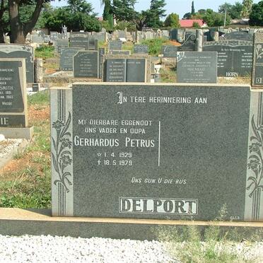 DELPORT Gerhardus Petrus 1929-1979