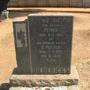DIEDERICKS Petrus -1945 :: DIEDERICKS D. Potter -1973