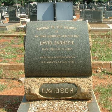 DAVIDSON David Carnegie 1911-1953