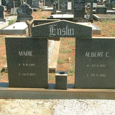 ENSLIN Albert C. 1897-1982 &amp; Marie 1905-1977