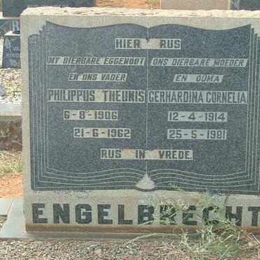 ENGELBRECHT Philippus Theunis 1906-1962 &amp; Gerhardina Cornelia 1914-1981