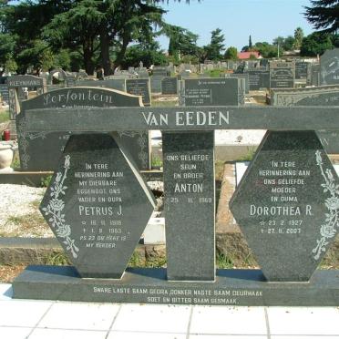 EEDEN Petrus J., van 1918-1983 &amp; Dorothea R. 1927-2007