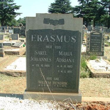 ERASMUS Sarel Johannes 1900- &amp; Maria Adriana 1903-1971 :: ERASMUS Willem Hendrik 1927-1974