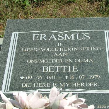 ERASMUS Bettie 1911-1979