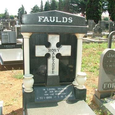 FAULDS Rory Alexander 1986-1987