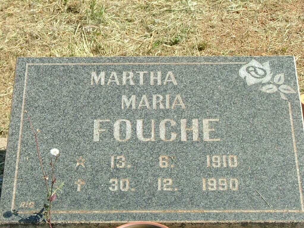 FOUCHE Martha Maria 1910-1990