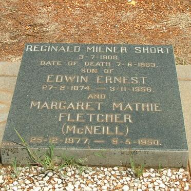 FLETCHER Edwin Ernest 1874-1956 &amp; Margaret Mathie McNIELL 1877-1950 :: SHORT Reginald Milner 1874-1956