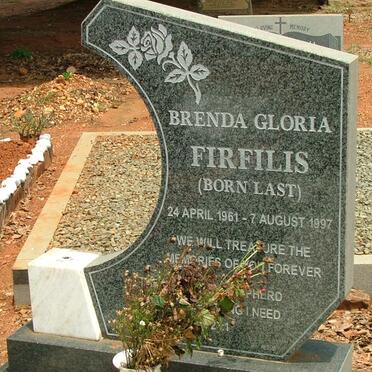 FIRFILIS Brenda Gloria nee LAST 1961-1997