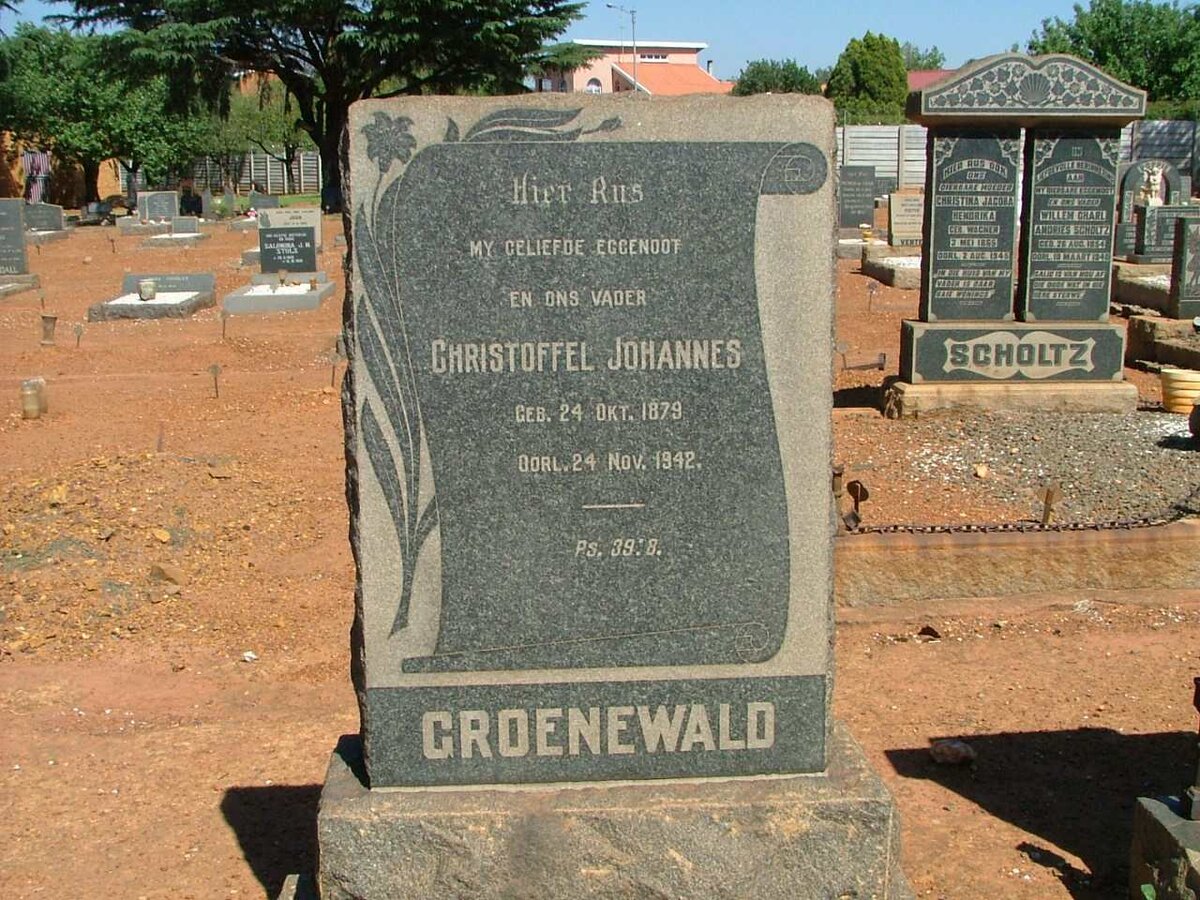 GROENEWALD Christoffel Johannes 1879-1942