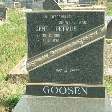 GOOSEN Gert Petrus 1910-1976
