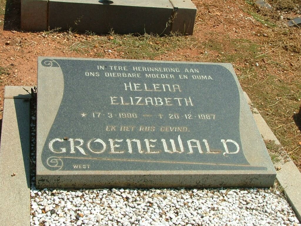 GROENEWALD Helena Elizabeth 1900-1987
