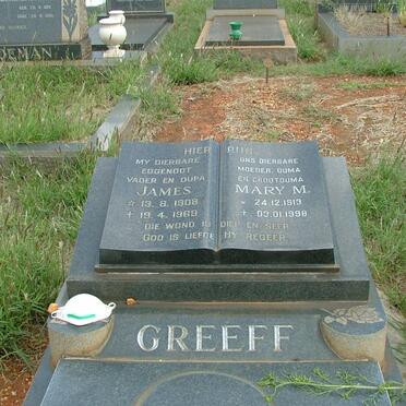 GREEFF James 1908-1969 &amp; Mary M. 1913-1998