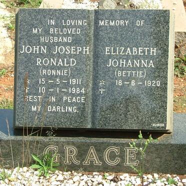 GRACE John Joseph Ronald 1911-1984 &amp; Elizabeth Johanna 1920-