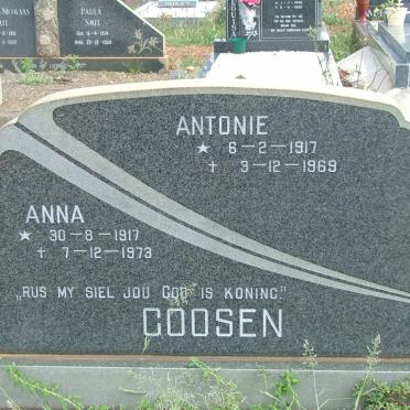 GOOSEN Antonie 1917-1969 &amp; Anna 1917-1973