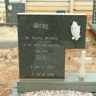 GRAY Sue 1925-1976