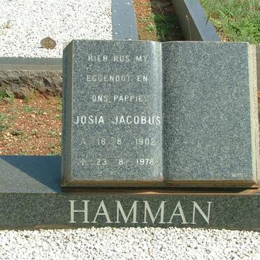 HAMMAN Josia Jacobus 1902-1978