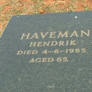 HAVEMAN Hendrik -1985