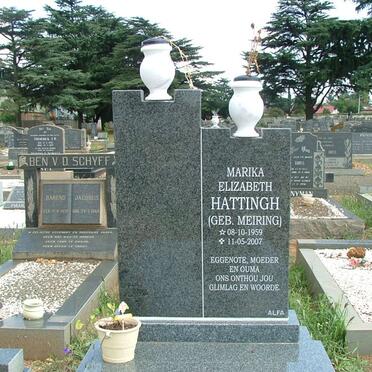 HATTINGH Marika Elizabeth nee MEIRING 1959-2007