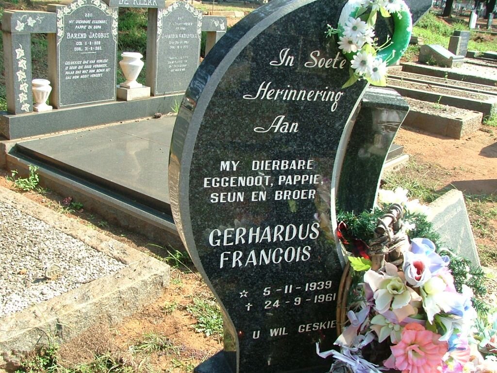 JOUBERT Gerhardus Francois 1939-1961 