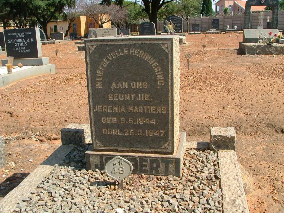 JOUBERT Jeremia Martiens 1944-1947