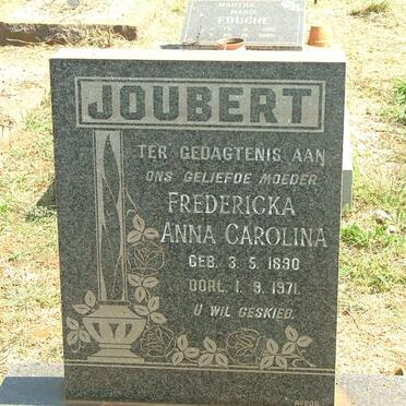 JOUBERT Fredericka Anna Carolina 1890-1971