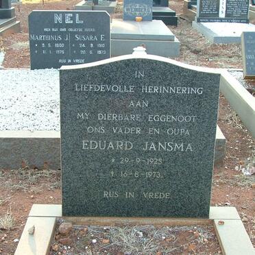 JANSMA Eduard 1925-1973