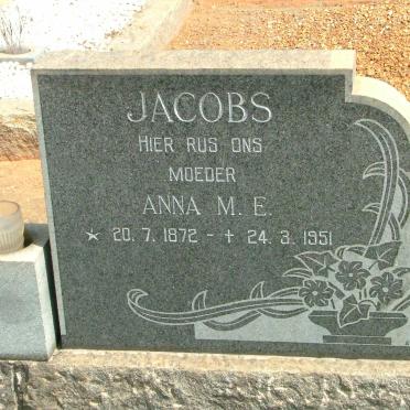 JACOBS Anna M. E. 1872-1951