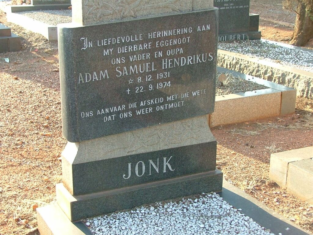 JONK Adam Samuel Hendrikus 1931-1974