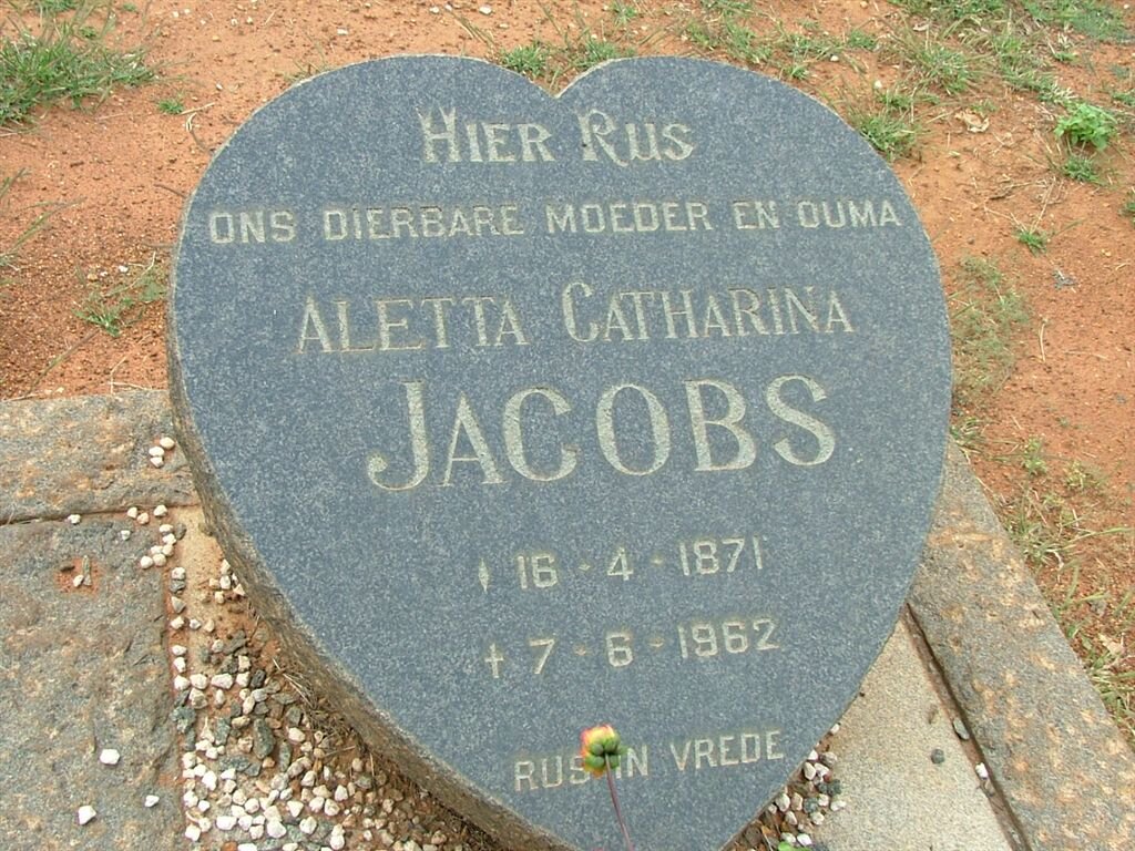 JACOBS Aletta Catharina 1871-1962