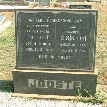 JOOSTE Pieter J. 1894-1970 &amp; S.S. 1903-1997