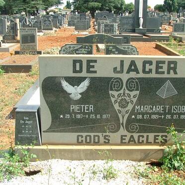 JAGER Pieter, de 1917-1977 &amp; Margaret Isobel 1921-1999 :: DE JAGER Ina 1921-2004