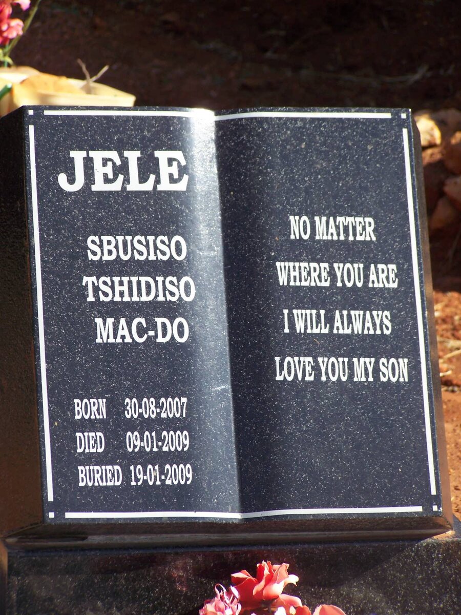 JELE Sbusiso Tshidiso 2007-2009