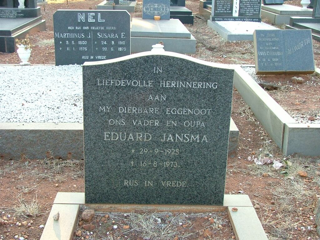 JANSMA Eduard 1925-1973