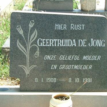 JONG Geertruida, de 1908-1981